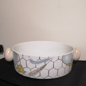 Unique Vintage Franci Palm Beach Chicken-theme Display or Functional Bowl Easter